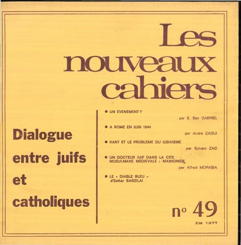 Les Nouveaux Cahiers N°049 (Eté 1977)